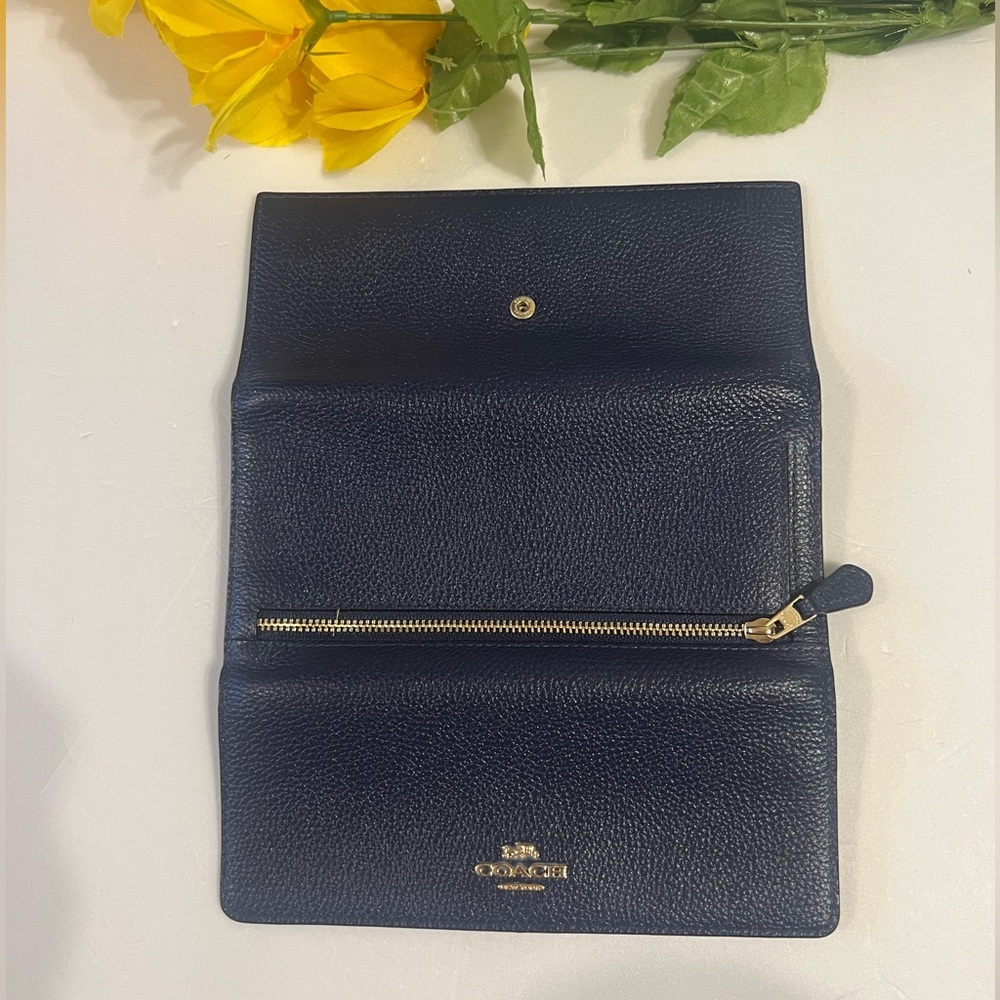 Coach Black Key Card Holder Leather Accessory - Picture 8 of 11